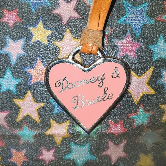 Dooney & Bourke Vintage Y2K Scribble Stars Satchel Bag Purse - Picture 5 of 16